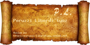 Peruzzi Liberátusz névjegykártya